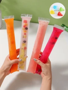 200pcs/Set Double Seal DIY Popsicle Bags, Ice Cream Mold, Crushed Ice Bags, Portable Ice Pop Bags, Popsicle Ice Cream Self-Sealing Bags - Popsicles - View 7