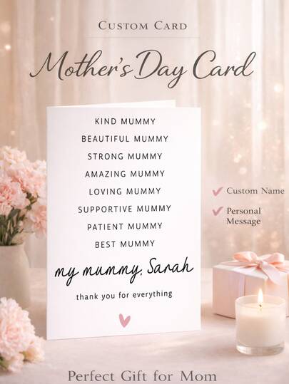 Thiệp chúc mừng tùy chỉnh, Thiệp nhắn tin cá nhân hóa với tên riêng, Thiệp tình yêu kiểu chữ tối giản, Thiệp tùy chỉnh trang nhã, Thiệp trang trí nhà cửa, Thiệp kỷ niệm gia đình cá nhân hóa, Thiệp nhớ tùy chỉnh, Thiệp nhắn tin trang trí, Thiệp trích dẫn tình yêu lãng mạn, Thiệp quà tặng thiết kế tối giản, Thiệp quà tặng cá nhân hóa có khung ảnh, Thiệp quà tặng kỷ niệm ngày cưới, Thiệp trang trí nhà cửa độc đáo.