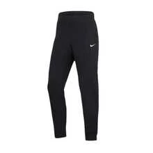 Nike Club Logo Embroidered Solid Color Casual Versatile Knit Sweatpants For Men - Black - View 4