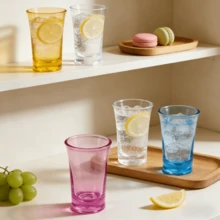 4 Peças Conjunto de Copos de Dose de Acrílico Transparente Multicolorido, Incluindo Roxo, Amarelo, Azul, Transparente - Copos de Uísque e Tequila de 1 oz, Copos de Dose Reutilizáveis Inquebrável de Bottom Grosso para Vodka, Destilados, Coquetéis, Até Mesmo Espresso, Adequado para Festa, Casamento, Aniversário, Inauguração, Aposentadoria, Aniversário, Carnaval, Eventos de Feriado - Visão 3