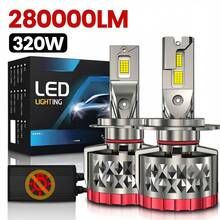 HYNBYZJ 2pcs H7 H4 LED Car Headlight 260W CANBUS Bulb H9 H11 HB3 9005 HB4 9006 280000LM Lamp Double Copper Tube Lights For Auto 12V - A - View 2