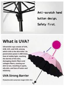 Ô hoa đổi màu sáng tạo - Chống gió, chống tia UV, chống nước bắn, ô chống thấm nước thời trang dành cho nữ, mở bằng tay, có thể gập lại, di động, nhỏ gọn, nhẹ, phù hợp cho cả ngày mưa và nắng, quà tặng cho phù dâu, trang trí nhà cửa, du lịch biển, unisex - Mô hình cơ bản - Xem 7