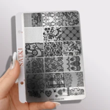 Khuôn dập móng nghệ thuật, khuôn trang trí móng thân thiện với người mới bắt đầu, khuôn dập chuyển hình ren, hoa, đường kẻ, khuôn dập sơn móng tay, khuôn dập nghệ thuật móng, khuôn dập silicon trong suốt, dụng cụ làm móng nghệ thuật - Đỏ - Xem 4