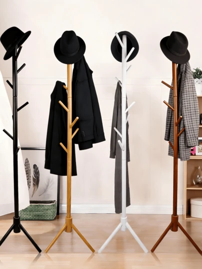 1 pezzo Appendiabiti verticale in legno, alto circa 175 cm, appendiabiti da terra, durevole, elegante e bello, mobile, facile da montare/smontare, adatto per soggiorni, corridoi, camere da letto, uffici e come regalo per le vacanze