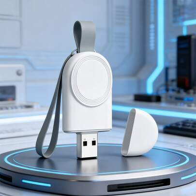 1 pièce Câble de chargeur sans fil magnétique de luxe unisexe, adsorption puissante, durable, convient pour Apple Watch 9/8/7/6/SE/Ultra, design compact tout-en-un, essentiel pour les voyages, l'extérieur, les affaires