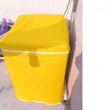 Washing Machine Cover With Silver Zipper Panel, Waterproof And Plush, For Indoor And Outdoor Use, Premium Quality, Durable Up To 6 Years, Compatible With All Brands. - 黃色 - 查看 2