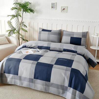 SERAPHINEX Juego de Ropa de Cama Estampado de Cuadros Clásicos Sabanas , Incluye Sábana Bajera Colcha con Altura de 30cm,   Sábana Encimera y Fundas, Microfibra Hipoalergénica Antiarrugas, Tamaños Individual Matrimonial Queen King