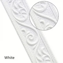 1pc 2.36in X 90.55in 3D Baseboard Wall Sticker, Self-Adhesive Skirting Line Decor Wall Border Trim Sticker, With Easy-Peel Adhesive Base, Decorative Wall Paper Frame, Suitable For Home Baseboards - A - View 17
