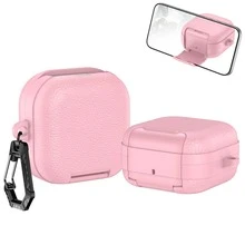 1pc Leather Texture Protective Case Compatible With Apple 2/3/4, Pro 3, Wireless Bluetooth Earphones, Suitable Compatible With Samsung Buds 4/4 Pro, Anti-Drop Earphone Case - Multicolor - View 11