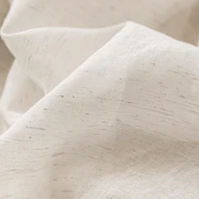 1 tấm rèm cửa mỏng nhẹ, kiểu dáng hiện đại, màu trắng, chất liệu vải lanh, thích hợp cho phòng khách, phòng ngủ, nhà nghỉ dưỡng, rèm bán trong suốt, phong cách trung cổ. - trắng - Xem 6