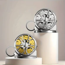 1pc Mini Keychain Retractable Tape Measure 78.74 Inch Steel Ruler, Metric & Imperial Dual Scale, Multifunctional Steel Tape Measure Gift - Multicolor - View 2