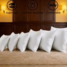 100% Polyester Microfiber Pillow Inserts - All-Space Use, Vacuum-Packed, Easy Care & Durable - White - View 11