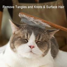 1 Set Pet Grooming Tools, Including Dog Flea Remover, Cat Brush, Flea Comb, Special Dense Tooth Comb, Steel Pin Brush, Deshedding Brush, Suitable For Cats And Dogs, Won't Damage Skin And Fur. - View 2