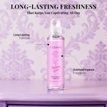 [10ml Alcohol-Free Rose Scented Fragrance Oil, Portable Roll-On Design, Sophisticated Niche Fragrance With Rose, Jasmine And Woody Notes, Long-Lasting Alluring Scent, Suitable For Daily Wear, Dates, Gifts For Valentine's Day, Birthday, Office, Gatherings] - Gentle Woody Rose - View 3
