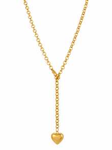 不锈钢女士项链 时尚奢华小丑高品质Y型链爱心吊坠项链 女款，细链心形吊坠 复古港式设计 适合日常街头/约会风格/节日礼物首饰。 - 項鍊 - 查看 8