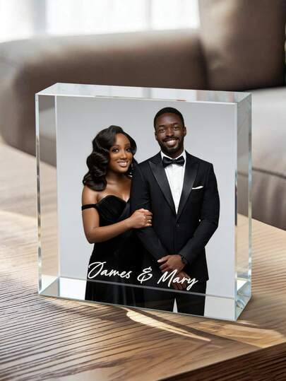 1 pièce Brique photo acrylique personnalisée, cadre photo personnalisé, cadeau photo, cadeau idéal pour maman, convient pour mariage, anniversaire, photos de famille, décoration de chambre et de salon, décoration de maison, Saint-Valentin, haute qualité, personnalisation , unique, cadeau idéal pour petit ami/petite amie, convient pour la Saint-Valentin, l'anniversaire, le mariage, la fête des mères, l'anniversaire, les fêtes, la fête des pères, la remise des diplômes, le pendaison de crémaillère, le salon, la décoration de la maison