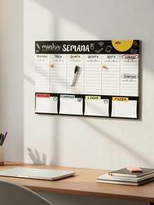 Monthly Planner Magnetic Whiteboard Reusable Monthly Planning Board For Organizing Tasks, Appointments, Routines At Home, Office, School - Magnet - Weekly 60x40m Color - View 3