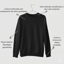 Men's Printed Streetwear Crew Neck Sweatshirt, Warm For Cold Days, 3 Triangles - Black - View 2