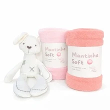 Set Of 2 Soft Microfiber Baby Blankets - 嬰兒粉/珊瑚粉 - 查看 1