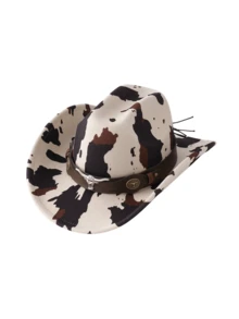 Bohemian Polyester Western Style Soft Felt Hat - Cow Head Brand Cow Hat - View 13
