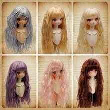 1pc BJD Doll Wig, MJD Doll Wig, SD Doll Wig, 3/4/6 Inch Bangs Soft High-Temperature Fiber Wig Blank, Personalized DIY Cotton Doll Making Accessory Wig Blank, 60cm Dream Fairy Wig With Inward Curled Bangs - Wavy - View 2