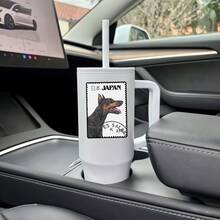 Stiker Anjing Doberman Gaya Stempel Vintage, Stiker Dekoratif Hewan Peliharaan, Stiker Vinyl Tahan Air - Permukaan Matte, Stiker Bumper Perekat Diri, Cocok untuk Mobil, Jendela, Laptop, Truk, Botol Minum - Desain Serbaguna, Stiker Mobil, Perlengkapan Sekolah - vinil - View 6