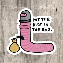 PUT THE DIRT IN THE BAG Funny Sticker, Quirky Cartoon Decorative Sticker, Waterproof Vinyl Sticker - Durable Matte Surface, Self-Adhesive Bumper Sticker, Suitable For Cars, Windows, Laptops, Trucks, Water Bottles - Versatile Durable Design, Car Sticker - Vinyl - View 10