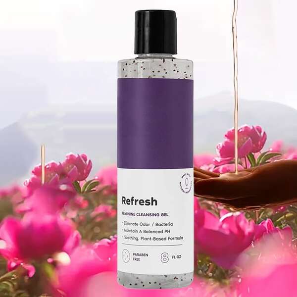 Refresh PH Balancing Shower Gel - Natural Feminine Hygiene Solution For Gentle Cleansing, Odor Control, And Skin Nourishment - PH-Balanced Formula For All Skin Types
