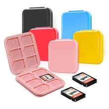 1pc Silicone Lined Game Card Storage Box, Holds 12 Game Cards + 12 TF Cards, Compatible With Nintendo Switch - View 1