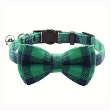 1pc Stylish Plaid Bow-Tie Cat Collar - Adjustable & Comfortable Fit, Durable Fashion Accessory For Your Feline - Multicolor - View 12