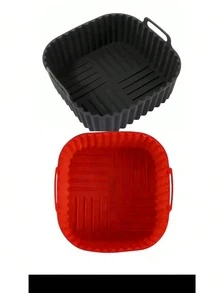 Bộ 1/2 chiếc, Thảm nướng silicon dùng cho nồi chiên không dầu, Thảm hấp silicon chịu nhiệt cao dùng trong gia đình, Khuôn nướng - Xem 14