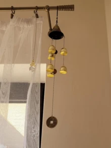 1Pc Large Feng Shui Lucky Wind Chime, Symbolizing Good Fortune, Suitable For Home Hanging Decorations And Gifts, Made Of Copper. - A - View 4