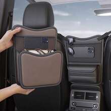 Tas Penyimpanan Tengah Jok Mobil Kulit Dua Sisi, Isolasi Keamanan Anak, Dapat Disesuaikan untuk Sebagian Besar Kendaraan - sumbat celah kulit mikrofiber - View 6