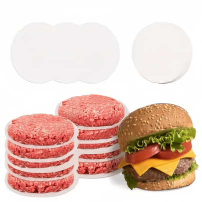 100/500/1000pcs 12cm/4.72in Hamburger Patty Paper, Round Hamburger Patty Paper For Baking Tray, Suitable For Separating Hamburger Patties, Cookies And Other Foods, New Year And Ramadan Supplies