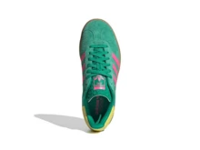 Adidas Giày nữ Gazelle kiểu dáng thường ngày, nhẹ, êm ái, thoáng khí, đế dày, có logo, thân thiện với da, đa năng, phù hợp đi làm hàng ngày, tập gym, đi chơi, thư giãn, du lịch, hẹn hò. Màu xanh lá cây JH9668 - màu xanh lá - Xem 2
