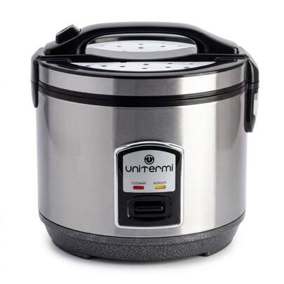 Panela De Arroz Elétrica 10 Xícaras Legumes Multifuncional Com Cesto Colher Copo Medidor Unitermi (inox)