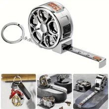 1pc Mini Keychain Retractable Tape Measure 78.74 Inch Steel Ruler, Metric & Imperial Dual Scale, Multifunctional Steel Tape Measure Gift - Multicolor - View 11