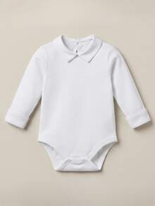 Pure & Posh Baby Boy's Long Sleeve 100% Cotton Bodysuit - 白色 - 查看 2