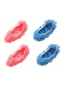 懒人拖鞋 - 可重复使用、可水洗的地板清洁鞋，配有弹性鞋口和拖把配件，无需用电，适用于客厅和卧室，是卧室清洁的必备品，面料可水洗，适用于家庭、卧室、客厅、室内等场所。 - 彩色 - 查看 21