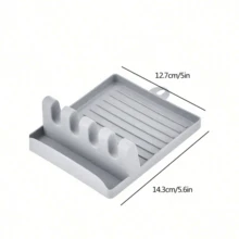 1 cái Giá đỡ thìa/muỗng đa năng bằng silicon, giá đựng dụng cụ nhà bếp, hộp đựng đồ dùng nhà bếp đa dụng (14.5*13cm) - Xem 7