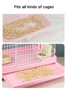 10/50 piezas Forros de plástico desechables universales para jaulas de mascotas, adecuados para jaulas de conejos, jaulas de pájaros, bolsas de arena para gatos, almohadillas para orinar de perros, alfombrillas de limpieza - Blanco - Ver 4