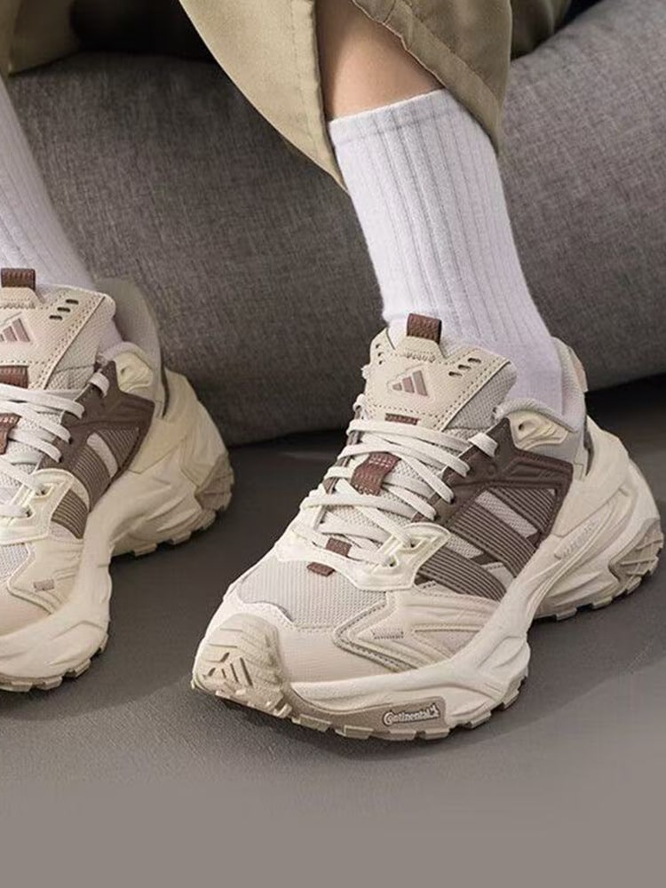 Giày adidas XLG STORM EDGE cổ điển, thoải mái, kiểu dáng "Dad Shoes", unisex, màu be/nâu. - nâu và trắng - Xem 1