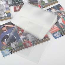 100Pcs Clear Trading Card Sleeves - Compatible With PM, Baseball, Football, Basketball, Golf, Hockey, Soccer Cards - Transparent Sleeves For Sports Memorabilia, Photo Cards, Collectibles Organization - Scratch & Dust Protection, Sports Card Supplies, Functional Design, High Quality Material Sleeves - 卡片膠卷 3 - 查看 5