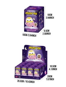 Minion Bedtime Story Series Blind Box, Home Office Car Decoration, Minion Cute Q-Version Cartoon Figure Toy Blind Box Collection, Fun Minion Small Statue Model Toy, Theme Party Decoration Ornament, Birthday, Christmas Surprise Unboxing Gift - Multicolor - View 4