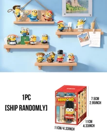 Boîte mystère Berryz World Series Minions POP MART - 12 figurines régulières + 1 figurine cachée, inspirée du thème de l'exploration mondiale, mettant en vedette de mini figurines dans des costumes régionaux, notamment le garde royal Dave, le Bob australien et la Mel aux fleurs de cerisier, fabriquées en vinyle détaillé avec des designs expressifs, idéal pour les fans de Minions, les collectionneurs de boîtes mystères, les voyageurs du monde et les chercheurs de cadeaux, parfait pour les anniversaires, les fêtes ou les collections - Multicolore - Voir 14