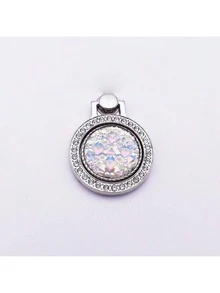 Giá đỡ điện thoại hình trái tim bằng hợp kim kẽm, đính đá, 1 chiếc, vòng giữ điện thoại bằng hợp kim kẽm mạ vàng, kiểu dáng bất đối xứng, có thể điều chỉnh, quà tặng mùa xuân. - Nhiều màu - Xem 12