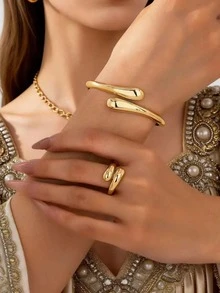 两件套水滴形开口手镯套装 - 水滴 - 查看 7