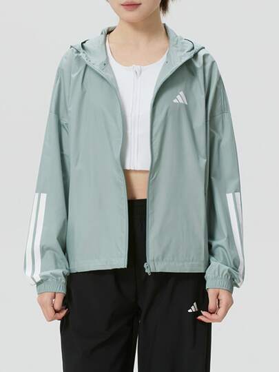  Chaqueta con capucha y manga larga para mujer adidas Hyperglam WINDBREAKER