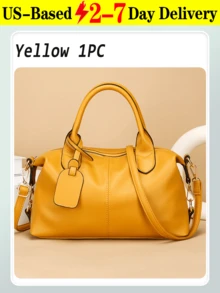 Women's PU Leather Handbag Crossbody Bag Large Briefcase Stylish Design Suitable For Parties Storage Travel And Commuting Versatile Colour Handheld Tote Bag Women's Shoulder Bag Wide Range Of Uses Daily Life Travel  Holidays Ideal Gift For Birthdays And Festivals Womens PU Leather Handbags Crossbody Purse Large Satchel Tote Bag Ladies Shoulder Bag.Family Gathering Tote - 彩色 - 查看 13