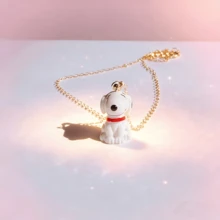 SNOOPY 1pc Delicate & Cute Pendant Necklace Set, Suitable For Daily Wear, Travel, And Women's Gift - Multicolor - View 7